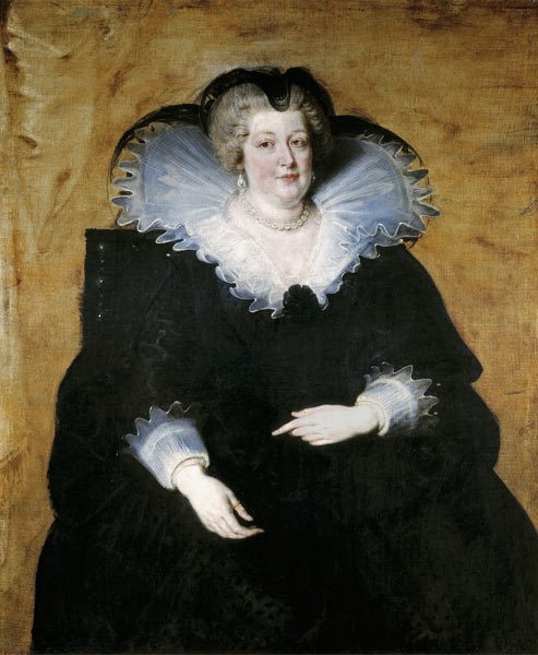 Portrait of Marie de Médici (1575-1642) van Peter Paul Rubens Peter Paul Rubens