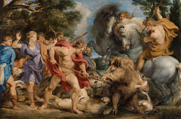 The Calydonian Boar Hunt van Peter Paul Rubens Peter Paul Rubens