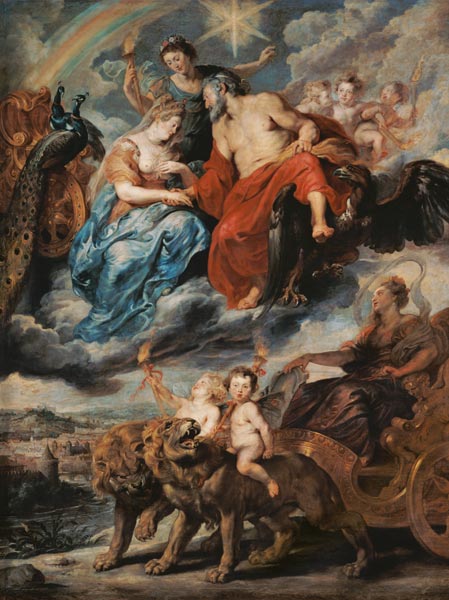 The Meeting of Marie de' Medici and Henry IV at Lyons (The Marie de' Medici Cycle) van Peter Paul Rubens Peter Paul Rubens