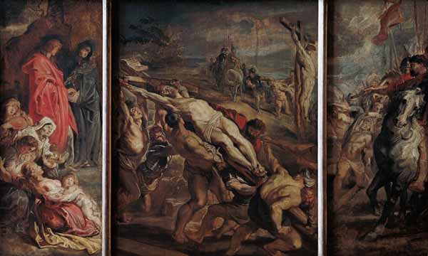The Raising of the Cross van Peter Paul Rubens Peter Paul Rubens
