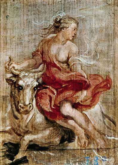 The Rape of Europa van Peter Paul Rubens Peter Paul Rubens