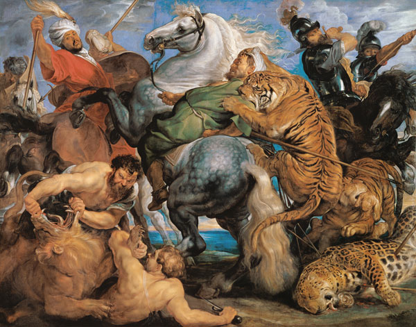 The Tiger Hunt, c.1616 (oil on canvas) van Peter Paul Rubens Peter Paul Rubens