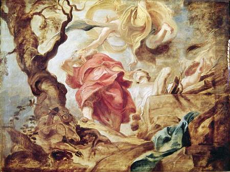 The Sacrifice of Isaac, sketch for section of ceiling in the Jesuit Church, Antwerp van Peter Paul Rubens Peter Paul Rubens