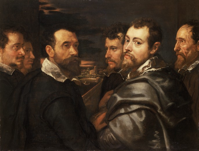 Self-Portrait in a Circle of Friends from Mantua van Peter Paul Rubens Peter Paul Rubens