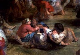 The Kermesse, detail of peasants