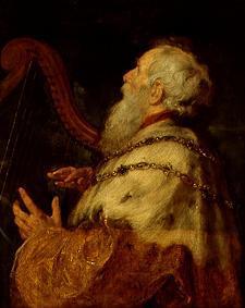 Koning David, spelend met de harp  - Peter Paul Rubens