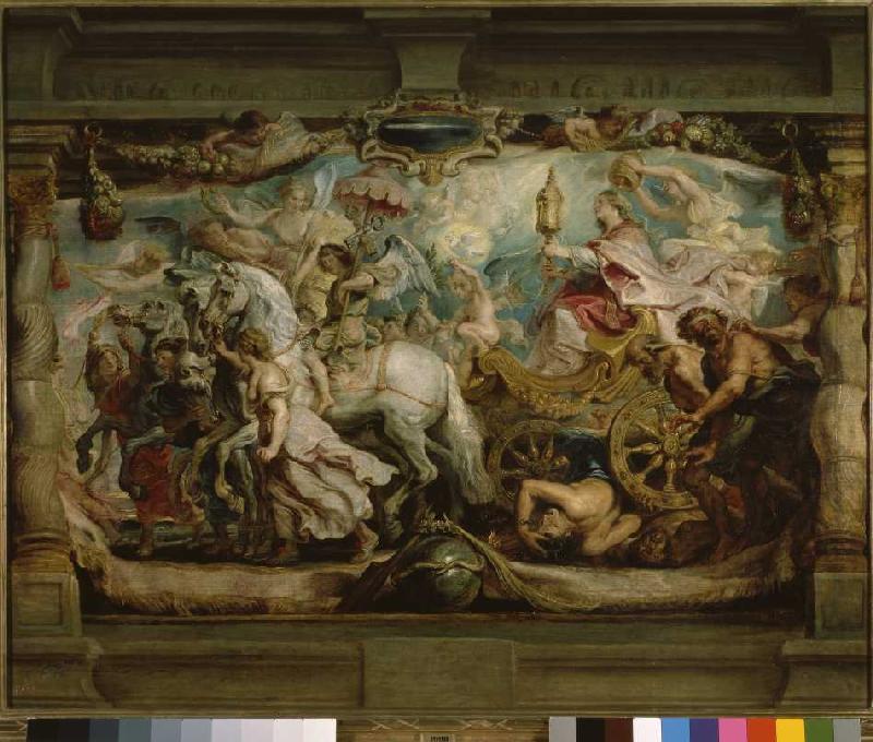 Der Triumphzug der Ecclesia. (Triumph d. Eucharistie über Unwissenheit und Verblendung van Peter Paul Rubens Peter Paul Rubens