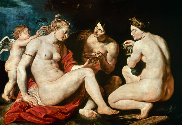 Venus, Cupid, Bacchus and Ceres van Peter Paul Rubens Peter Paul Rubens