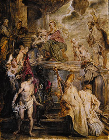 Die Verlobung der hl. Katharina van Peter Paul Rubens Peter Paul Rubens