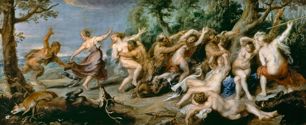 Diana and her Nymphs Surprised by Fauns van Peter Paul Rubens Peter Paul Rubens