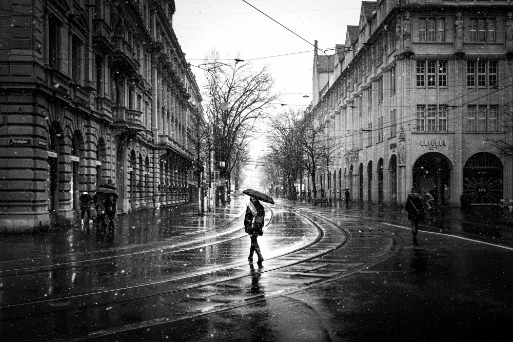 rainy day in zurich van Philipp Weinmann