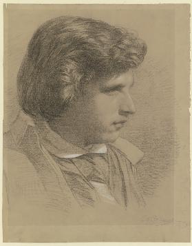 Bildnis des Malers Julius Hamel als Schüler des Städelschen Institutes  im Profil nach rechts