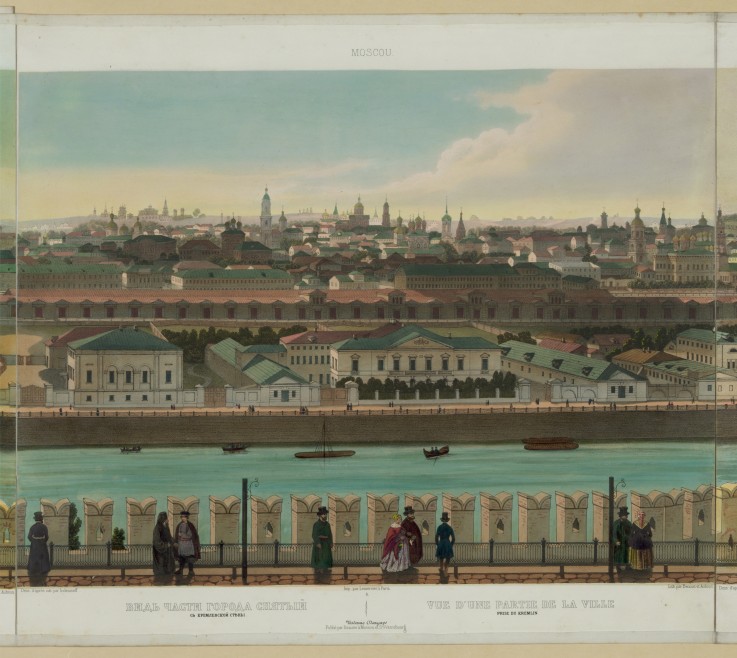 View of Zamoskvorechye from the Kremlin Wall (from a panoramic view of Moscow in 10 parts) van Philippe Benoist