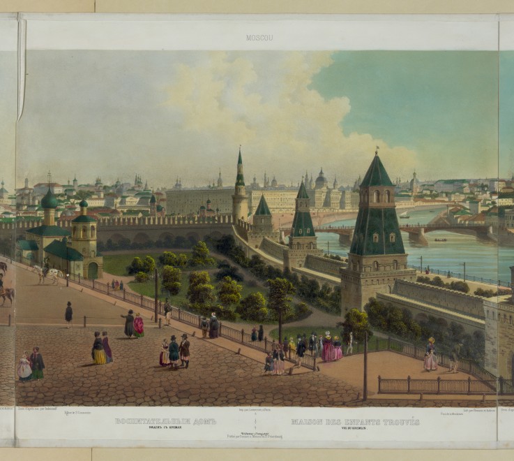 The Moscow Orphanage (from a panoramic view of Moscow in 10 parts) van Philippe Benoist