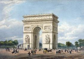 The Arc de Triomphe and the Place de l'Etoile, illustration for 'Promenades dans Paris et ses enviro
