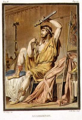 Agamemnon, costume for 'Iphigenia in Aulis' by Jean Racine, from Volume II of 'Research on the Costu van Philippe Chery