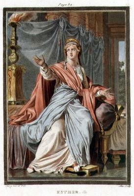 Esther, costume for 'Esther' by Jean Racine, from Volume I of 'Research on the Costumes and Theatre van Philippe Chery