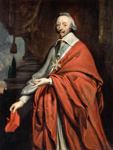 Portrait of Cardinal de Richelieu (1585-1642) van Philippe de Champaigne