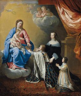 The Virgin Mary gives the Crown and Sceptre to Louis XIV