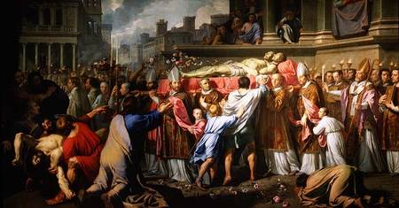 The Translation of the Bodies of SS. Gervase and Protase to Milan Cathedral van Philippe de Champaigne