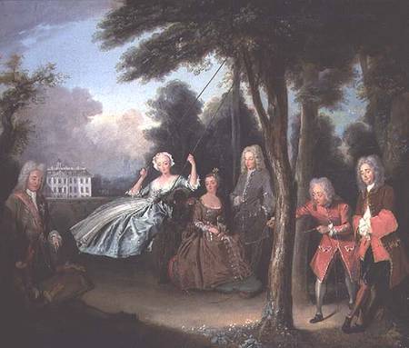 Viscount Tyrconnel with his family c.1725-6 van Philippe Mercier