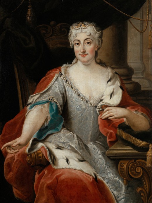 Portrait of Maria Clementina Sobieska (1702-1735) van Pier Leone Ghezzi