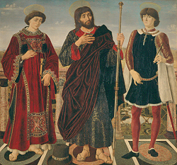 Altartafel mit drei Heiligen van Piero del Pollaiuolo