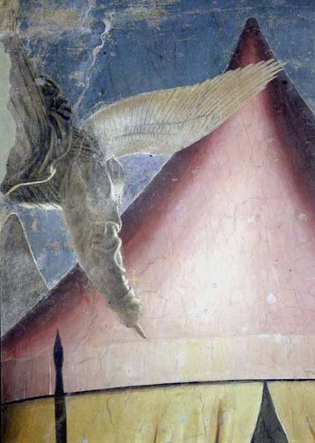 The Dream of Constantine, detail of the angel, from the True Cross Cycle van Piero della Francesca