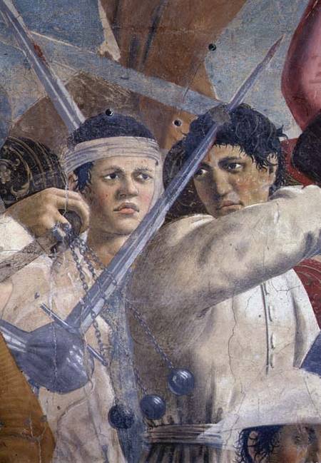 The Legend of the True Cross, the Victory of Heraclius and Execution of Chosroes, detail of Heracliu van Piero della Francesca