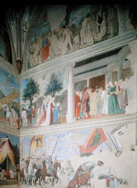 The Queen of Sheba Worshipping the Wood of the True Cross, The Reception of the Queen of Sheba by Ki van Piero della Francesca