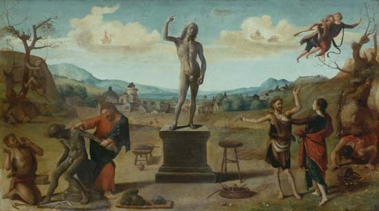 Szene aus der Prometheus-Sage van Piero di Cosimo