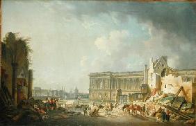 Clearing the Colonnade of the Louvre