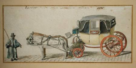 Horse and Carriage van Pierre Antoine Lesueur
