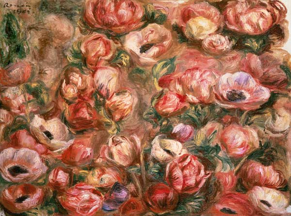 Bed of anemones van Pierre-Auguste Renoir