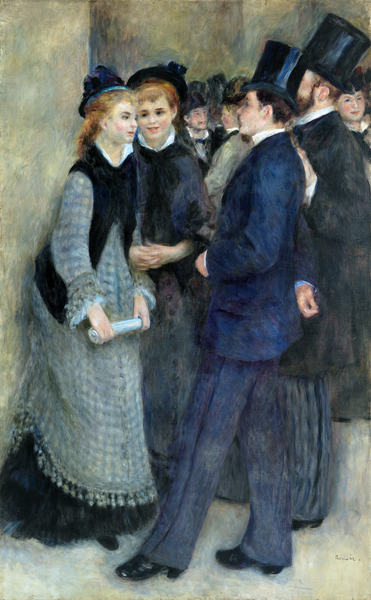 Renoir /La sortie du Conservatoire /1877 van Pierre-Auguste Renoir