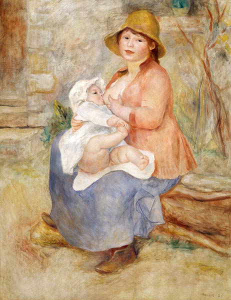 A.Renoir / Mother s Joy (Breastfeeding) van Pierre-Auguste Renoir