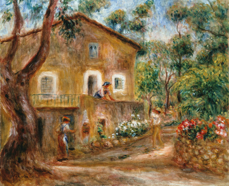 Das Maison de Collette in Cagnes. van Pierre-Auguste Renoir