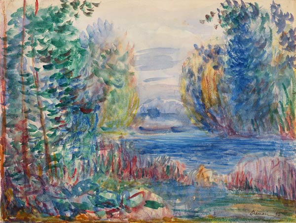 River Landscape van Pierre-Auguste Renoir