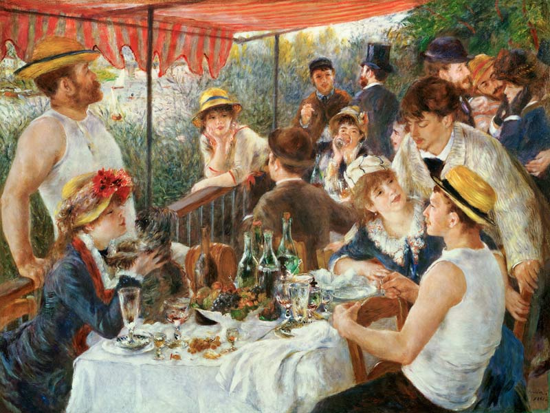 Lunch van de roeiers  van Pierre-Auguste Renoir