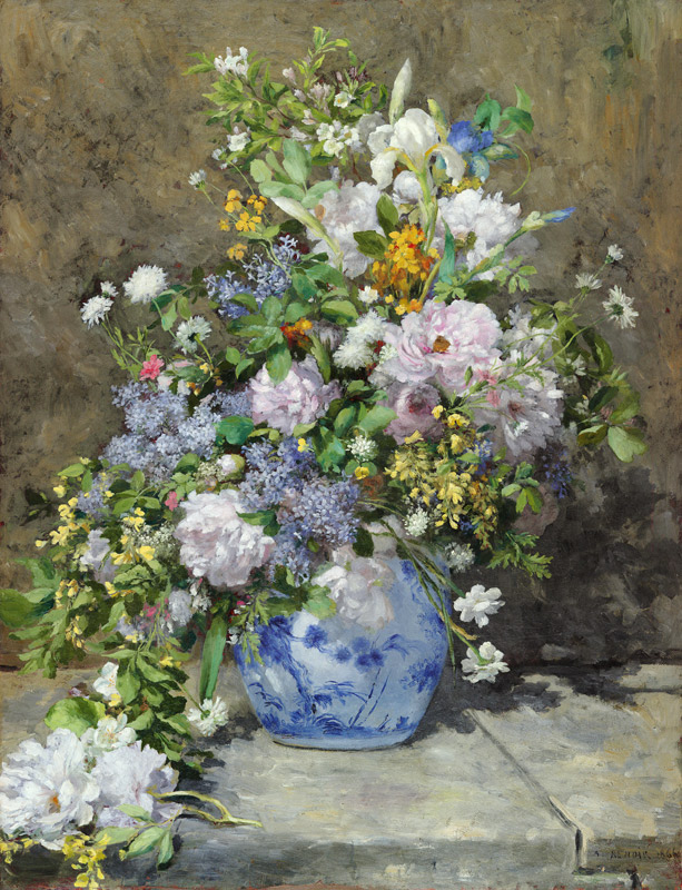 Grote vaas met bloemen van Pierre-Auguste Renoir