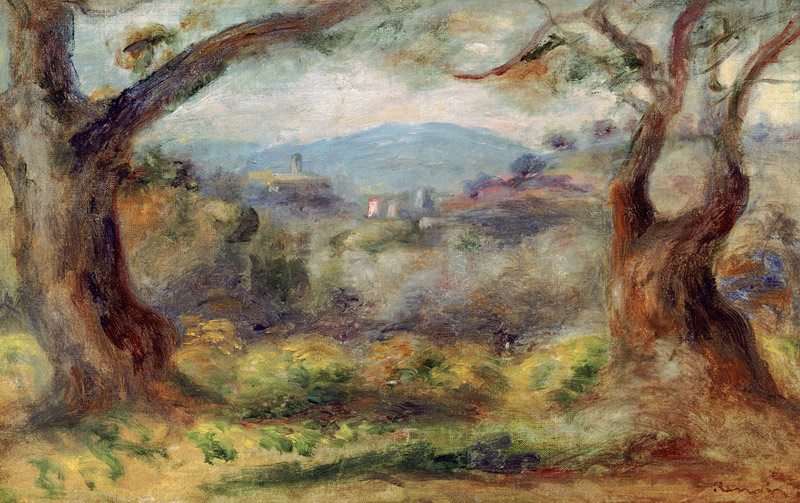 Landscape at Les Collettes van Pierre-Auguste Renoir