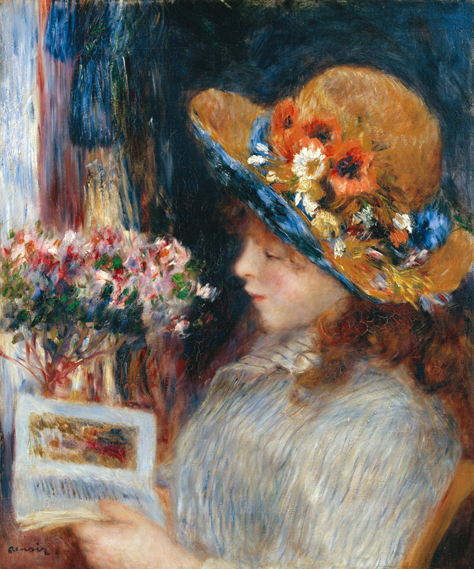 Lezend meisje van Pierre-Auguste Renoir