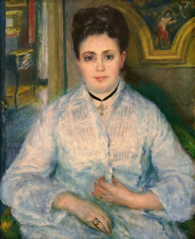 A.Renoir, Madame Choquet in Weiß van Pierre-Auguste Renoir