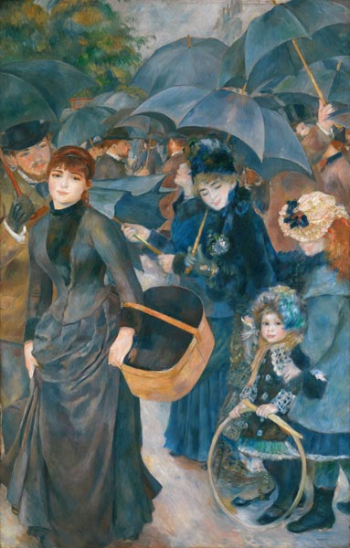 Die Regenschirme van Pierre-Auguste Renoir