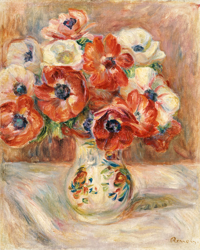 Still Life with Anemones van Pierre-Auguste Renoir