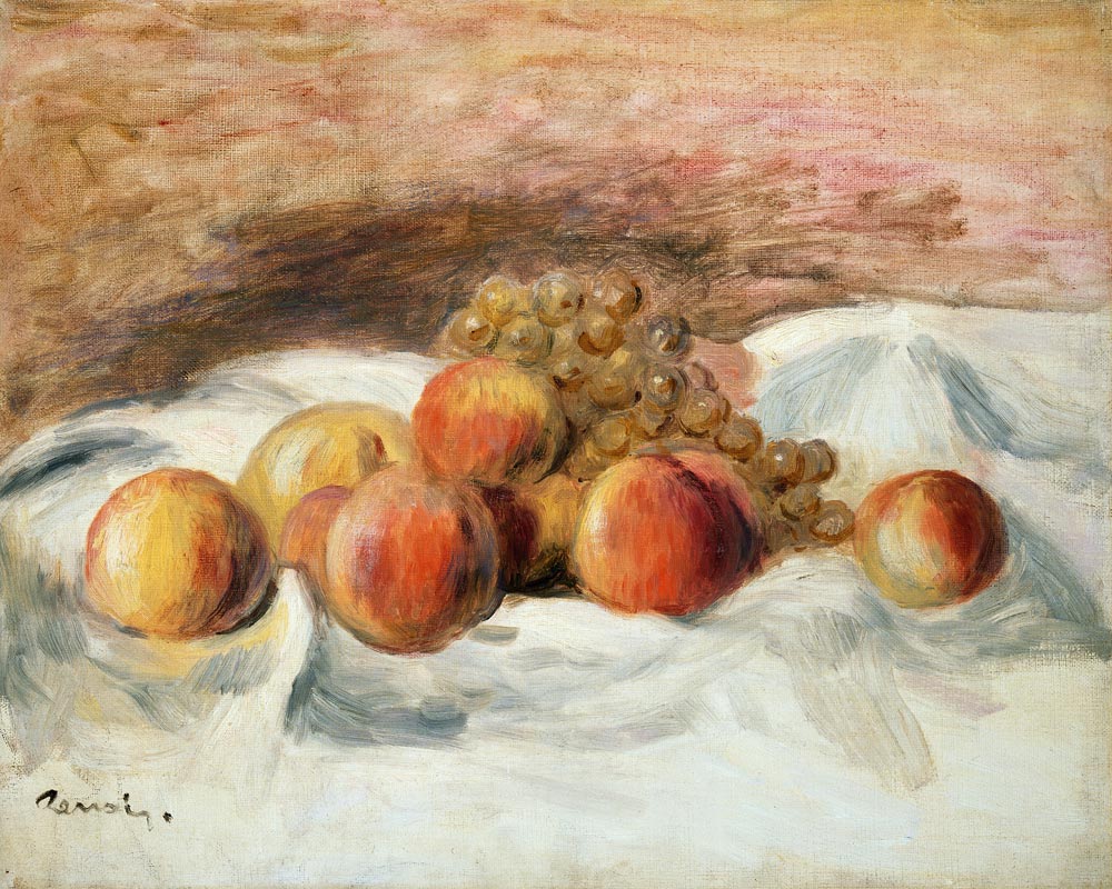 Still life with peaches van Pierre-Auguste Renoir