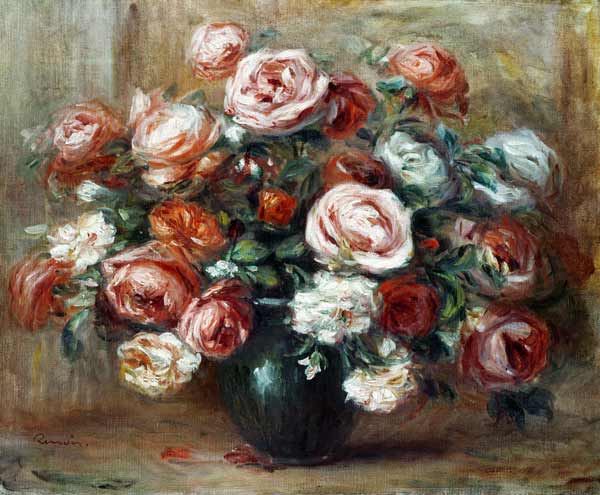 Renoir / Still life with roses van Pierre-Auguste Renoir