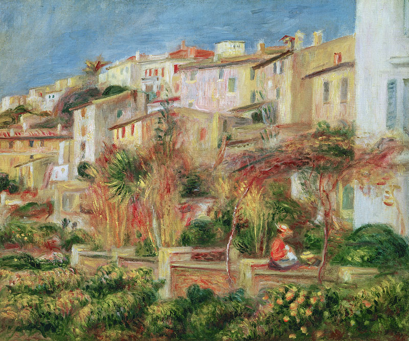 Terrasse in Cagnes. van Pierre-Auguste Renoir