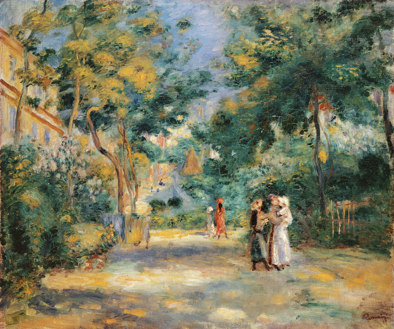 The Gardens in Montmartre van Pierre-Auguste Renoir