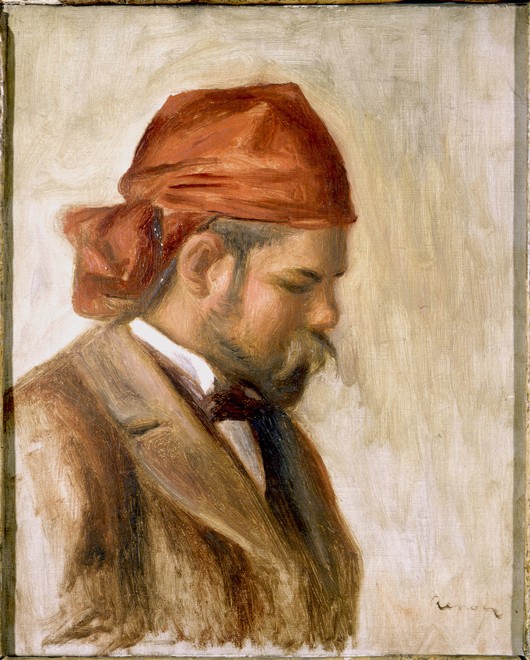Ambroise Vollard in a Red Bandana van Pierre-Auguste Renoir
